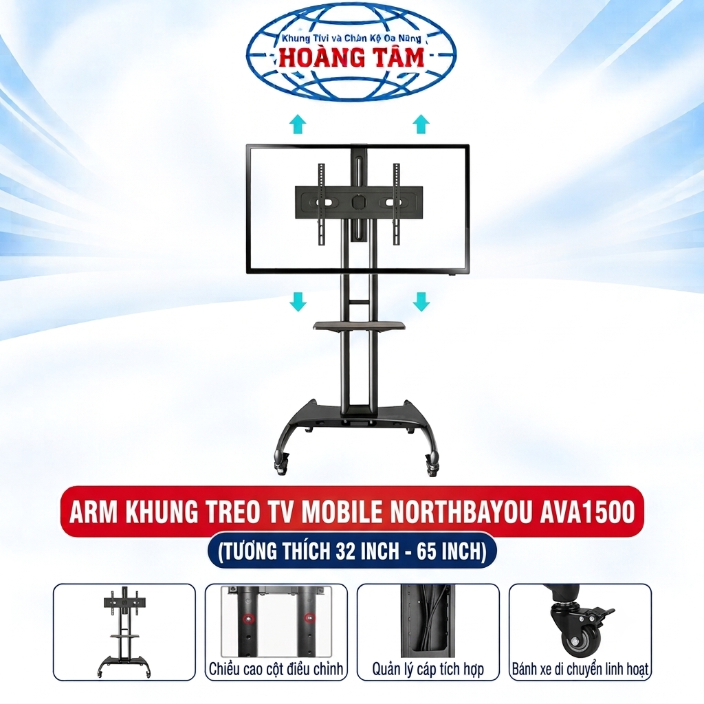 ARM khung treo Tivi LCD Northbayou AVA1500 (32" - 75")